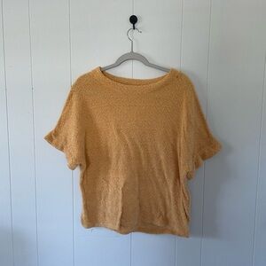 Cherish Mustard Short Sleeve Knit Top